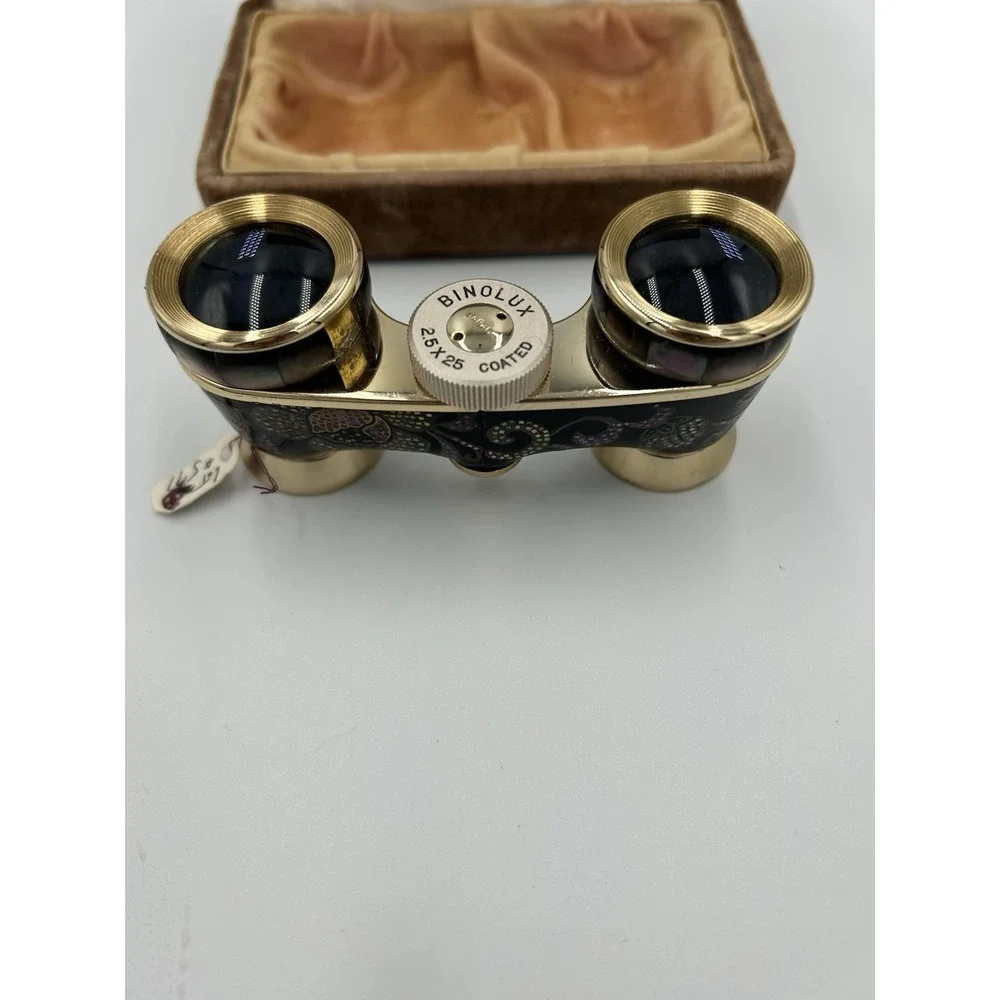 Binolux 2.5x25 Coated Opera Glasses Japan Decorative Design with Case